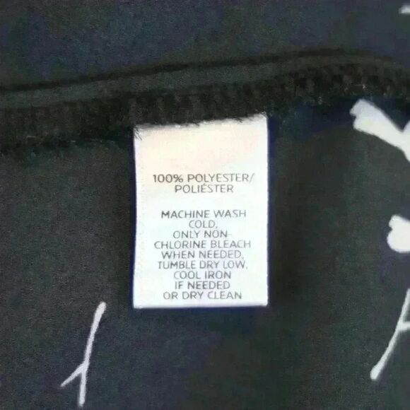 Ann Taylor LOFT Black Lovebirds Blouse V Neck Long Sleeve Sheer Tie Back Size XS - Picture 7 of 9